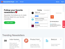 Tablet Screenshot of newsletterhunt.com